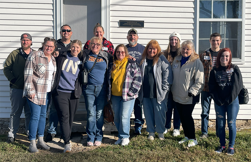 Members of the AWC Class pictured in front of the Quaker Hicksite Meeting House Members of the AWC Class pictured in front of the Quaker Hicksite Meeting House